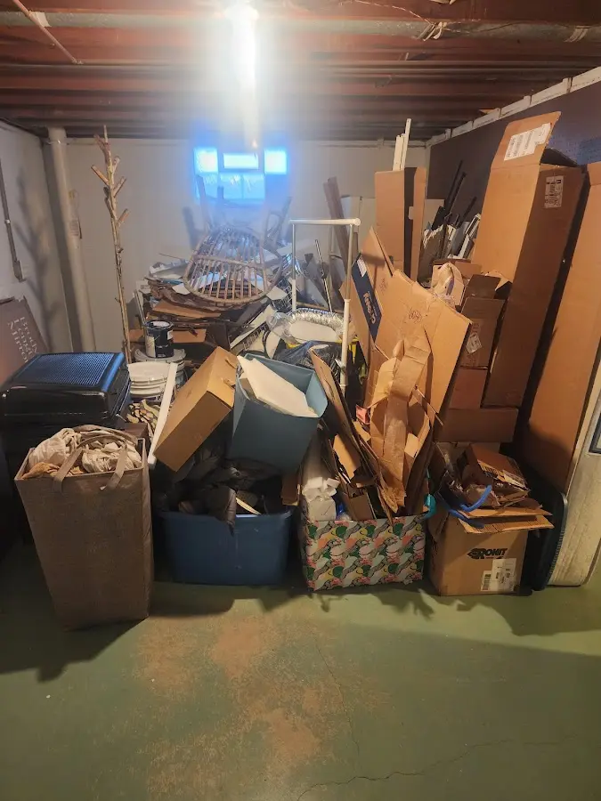 Roll-off dumpster container at job site for Roll Off Dumpster Rental in Sparta